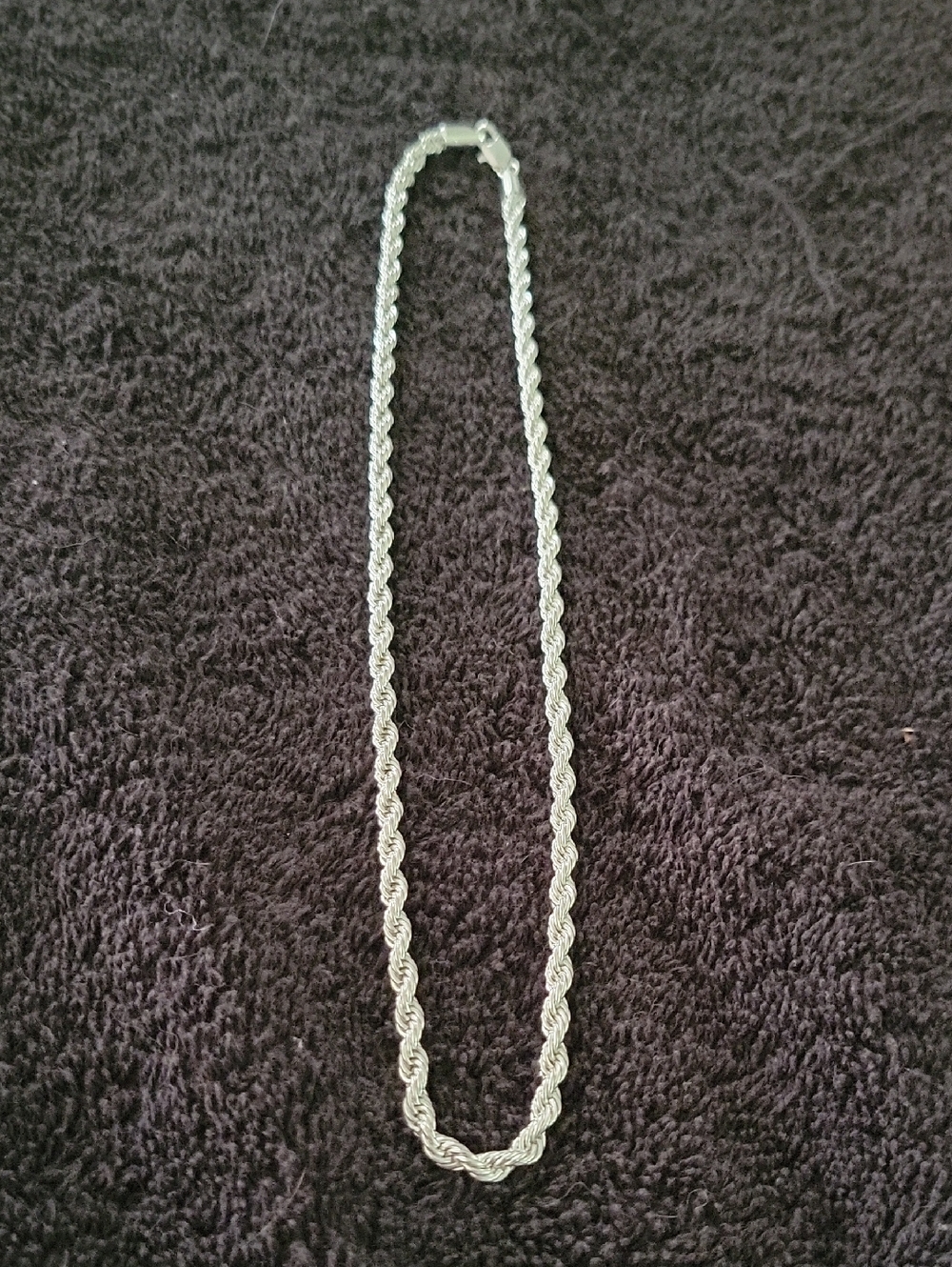 Source Unknown Sterling Silver Twisted Rope Necklace